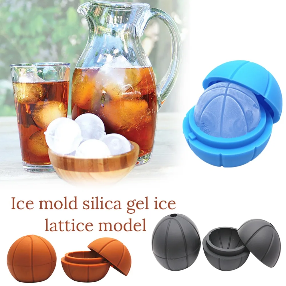 

1pc Ice Cube Tray 3D Basketball Shape Ice Cube Tray Frozen Silicone Popsicle Mold Reusable Summer Kitchen Ice Tool Ice Cube Mold