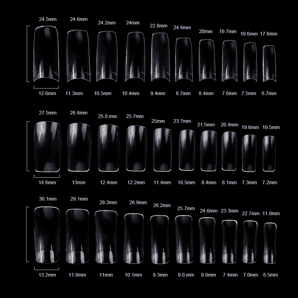 100 шт прозрачные/натуральные/белые накладные ногти во французском стиле искусственные акриловые ногти инструменты для маникюра Накладные ногти