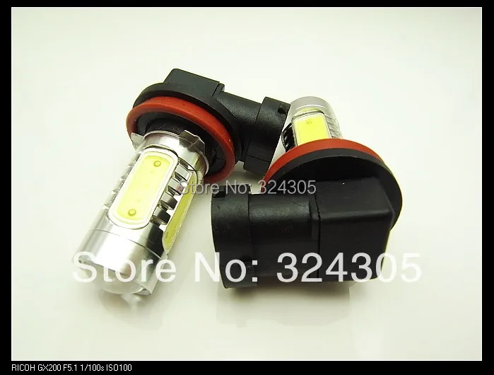 

2 x H11 7.5W High Power LED Lamp car Fog Head Bulb auto Vehicles parking Turn Signal Reverse Tail Daytime Running Lights White