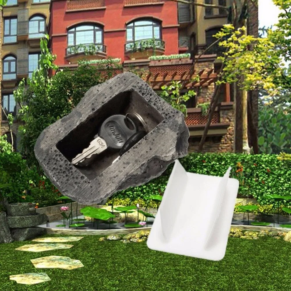 

1Pc Creative Outdoor Garden Key Box Rock Hidden Hide In Stone Security Safe Storage Hiding Storage Box Drop Shipping #295256