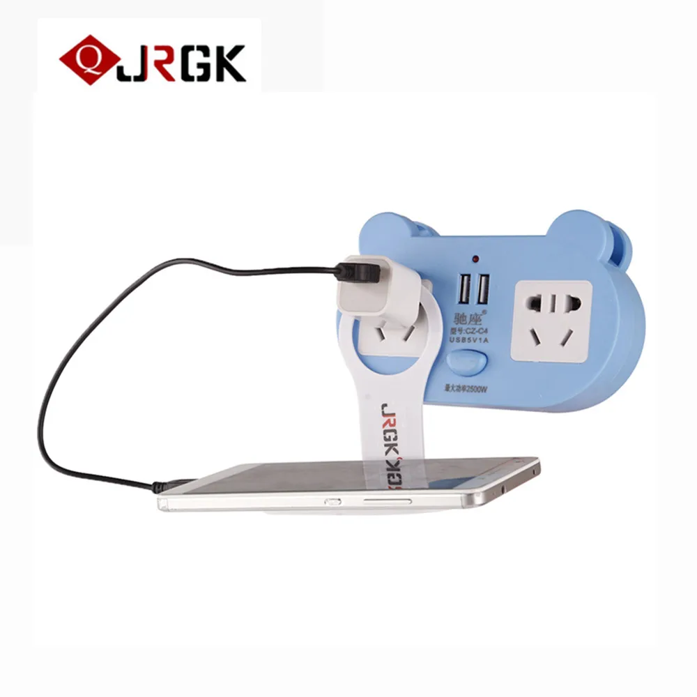 

(Q)JRGK Phone charging tray Wall Charge socket Holder Mobile Cell phone Holder with paste for IPhone Huawei Samsung Xiaomi