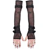 Devil Fashion Gothic Black Elastic Mesh Arm Sleeves Gloves Punk Winter Sexy Warm Women Arm Gloves ► Photo 3/6