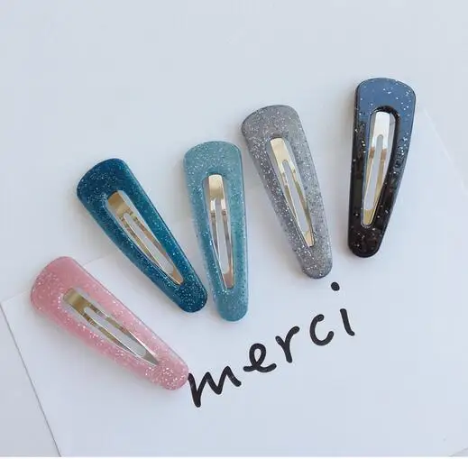 

Acrylic Hollow Water Drop Rectangle Hair Clips For Women And Girls Tin Foil Sequins Hairpins Headband Barrettes Hair Accessories