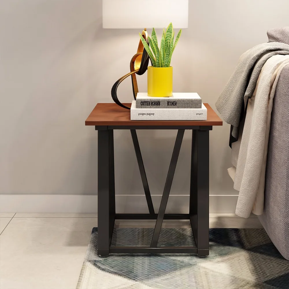 Dewel Side End Table Chair Side Table with Lower Shelf 17.7 inch D x19.68 inch H Nightstand for Living Room(End Table, Walnut) Dewel Side End Table Chair Side Table with Lower Shelf 17.7 inch D x19.68 inch H Nightstand for Living Room(End Table, Walnut)