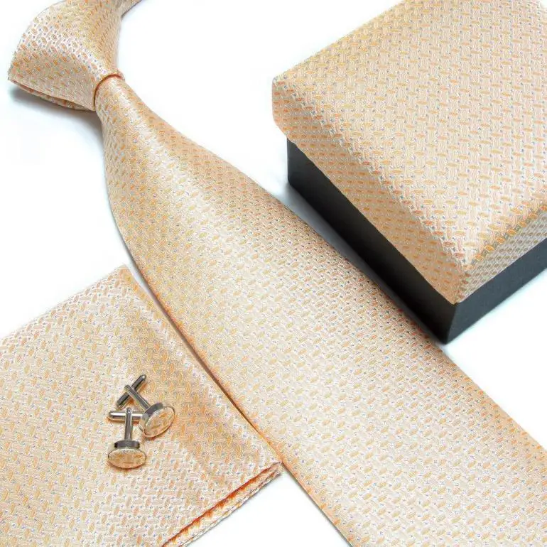Полосатый набор галстуков галстуки Запонки hanky высокого качества галстуки Запонки карманные квадратные не-Тряпичные носовые платки#8 - Цвет: 21