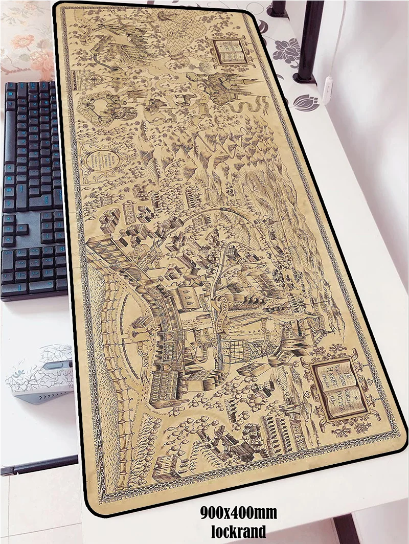 High End Wizarding World Map Gaming Mouse Pad 900x400mm  