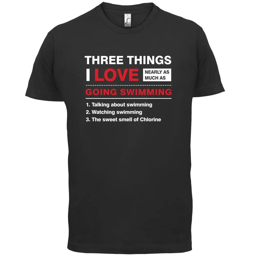 Three Things I Love S. w. i. m-Мужская футболка-бассейн/полосы/пловец-13 цветов Футболка с