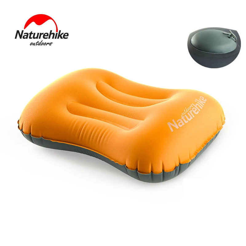Naturehike Портативный воздушная надувная подушка для отдыха на открытом воздухе кемпинг складной Подушка для путешествий воздушные подушки Сверхлегкий Мягкий Подушка 78 г - Цвет: Orange Style 2
