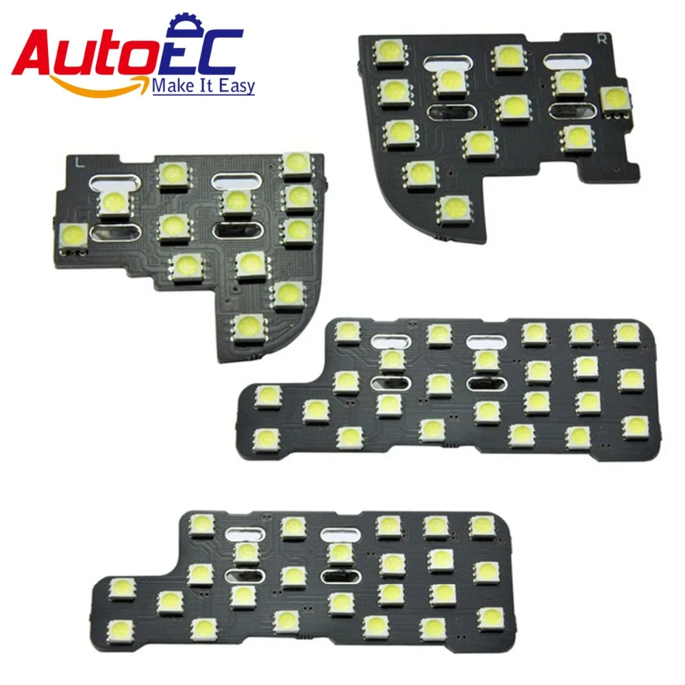 AutoEC 4pcs/set 12V LED Dome Interior Dome Map Reading Light Mirror LED