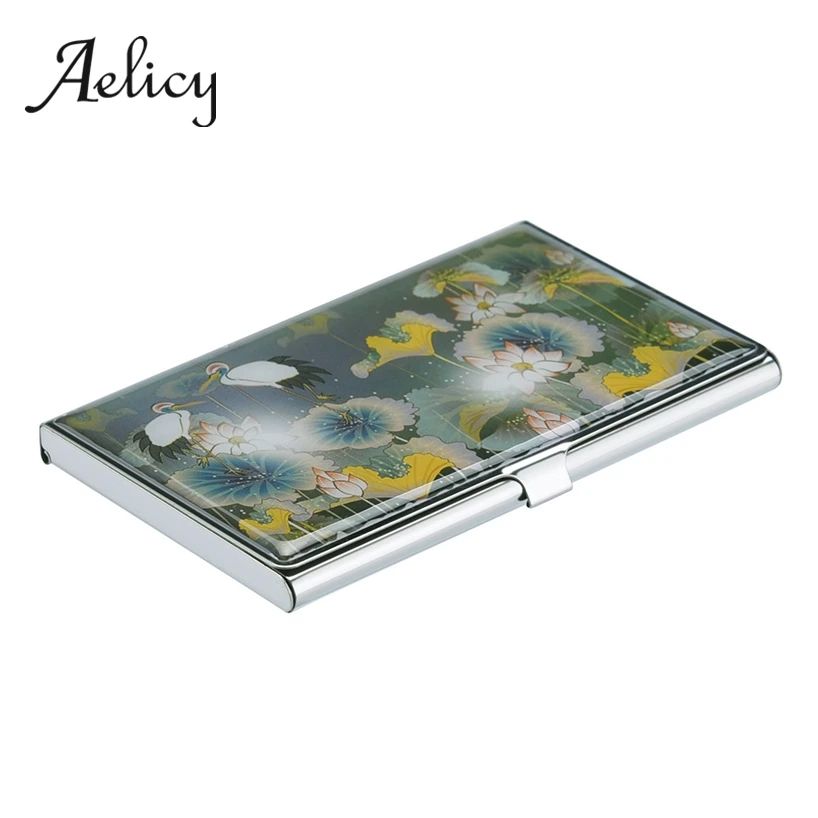Aelicy китайский стиль Cardcase роскошный женский мужской мини металлический чехол из