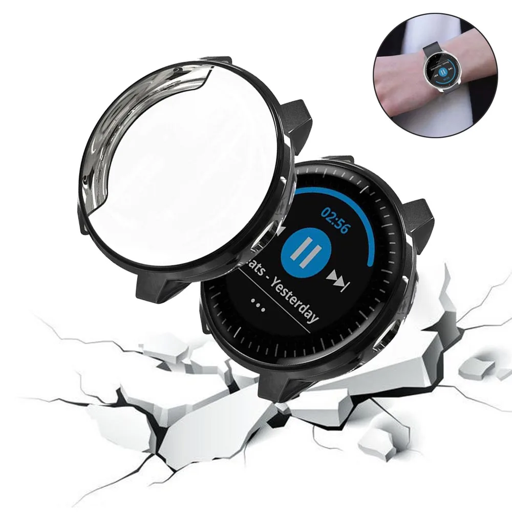 

Watch cover For Garmin Vivoactive3 music Screen Protector Film SmartWatch Case
