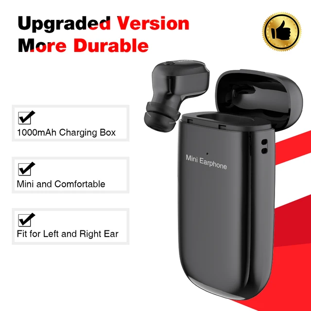 UCOMX U6E Wireless Earphone Bluetooth Earbud In-Ear Mini Single Bluetooth Earphone with Mic Invisible Earpiece for Smartphone
