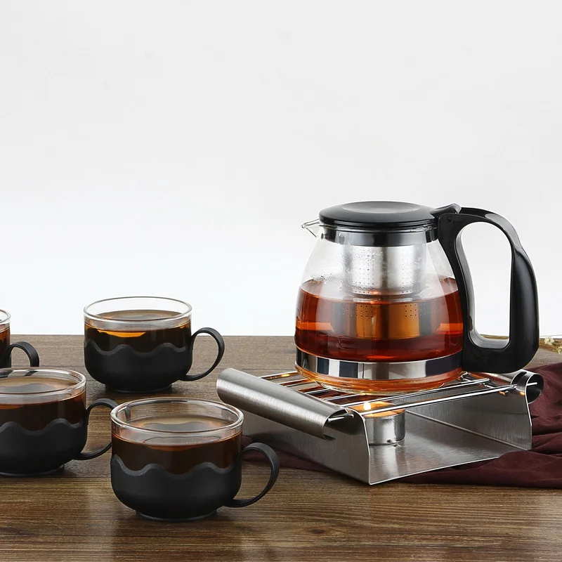 Креативный чайник из нержавеющей стали, подсвечник, чайник с цветами, теплая плита, подогреватель молока для чая и кофе, подставка для чая, полка