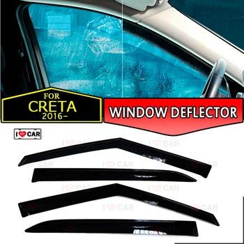 

Window deflector for Hyundai Creta 2016- car window deflector wind guard vent sun rain visor cover car styling decor