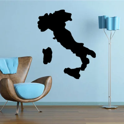 

Italy Map Skyline - Famous Landmarks Removable Wall Decor Decal Sticker