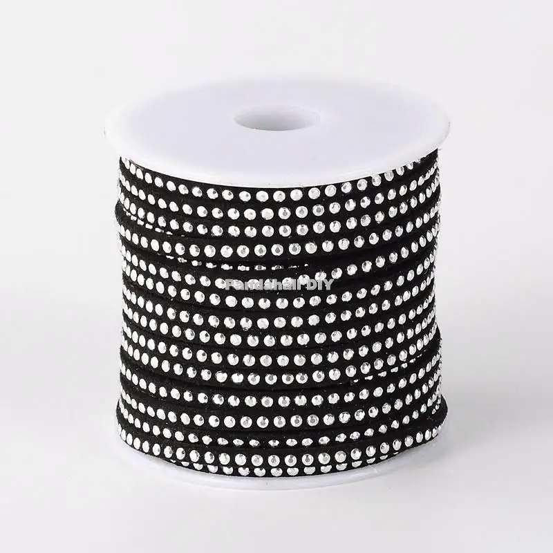 3x2 мм Шнур из искусственной замши с серебряными алюминиевыми кабошоны материалы для ювелирных украшений для самостоятельного изготовления ювелирных изделий около 20 ярдов/рулон