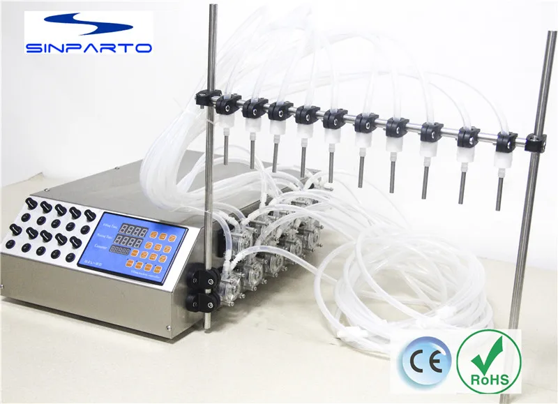 Sinparto Peristaltic pump water filling machine liquid filler 0.5-500ml/min lab Dosing Pump peristaltic pump perfume filler kamoer peristaltic pump aquarium liquid water pump flow adjustable 5 2 90ml min 12v dosing pump for diy aquarium lab chemical analysis dosing additives 1 0x3 0mm