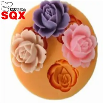 

Hot Selling Soft Silicone Mini Roses Mold DIY Fondant Sugarcraft Cake Decorating Tools SQ1413