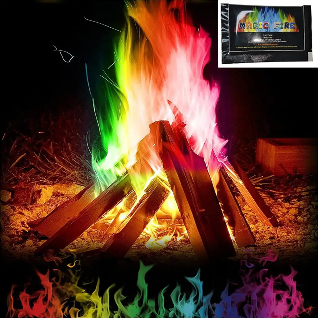 

10g15g 25g Mystical Fire Magic Tricks Coloured Flames Bonfire Sachets Fireplace Pit Patio Color Toy Magicians Pyrotechnics
