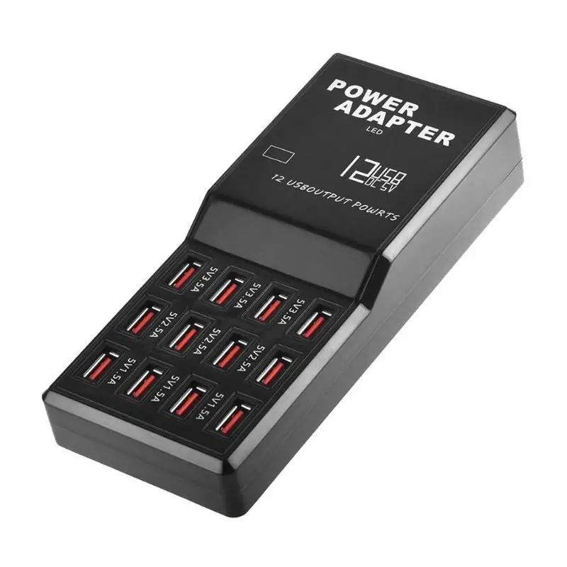 Универсальное зарядное устройство usb multi 12 Порты стены настольное 12A быстрый адаптер для зарядки для смарт-телефонов и планшетных EU/US версия Зарядное устройство