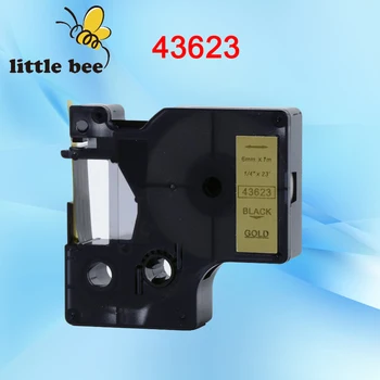

Compatible 6mm Dymo D1 Black On Gold label Tape D1 for dymo labelmanager maker 43623