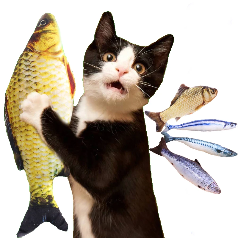 

Cat Toy Plush Creative 3D Carp Fish Shape Gift Cute Simulation Fish Playing Toy For Pet Gifts Catnip Fish Stuffed Pillow Doll