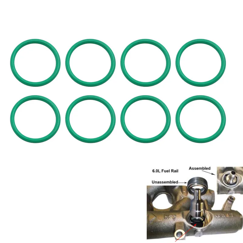 6.0 6.0L Ford Diesel Fuel Oil Rail Puck Connector O Rings