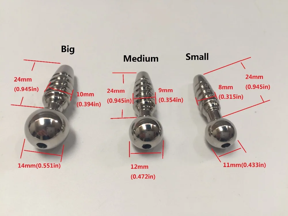 Stainless Steel Threaded Urethral Catheter Urethral Plug Penis Plug Male Plugging Dilator Comrades Alterna