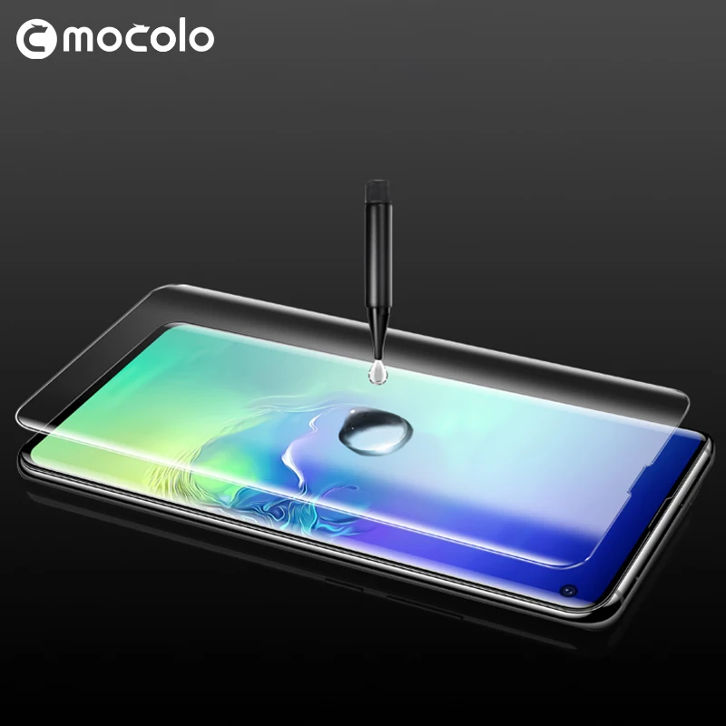 Для samsung S10 защита экрана Mocolo Note 10 жидкое клееное 3D изогнутое УФ закаленное стекло для samsung S10 Plus защита экрана