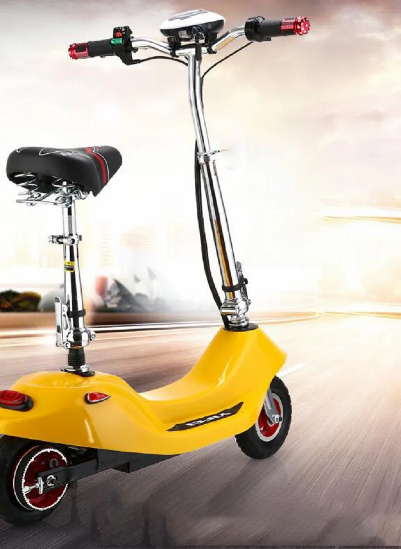 Discount Adult folding two-wheeled vehicle shock-absorbing bicycle/Small and light scooter/Urban electric car 9