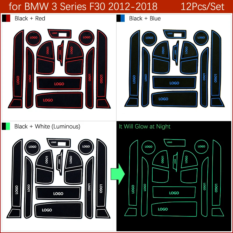 Анти-скольжения ворота Слот коврик резиновая подставка для BMW 3 серии F30 2013 F31 F34 320 328 M3 аксессуары Стикеры