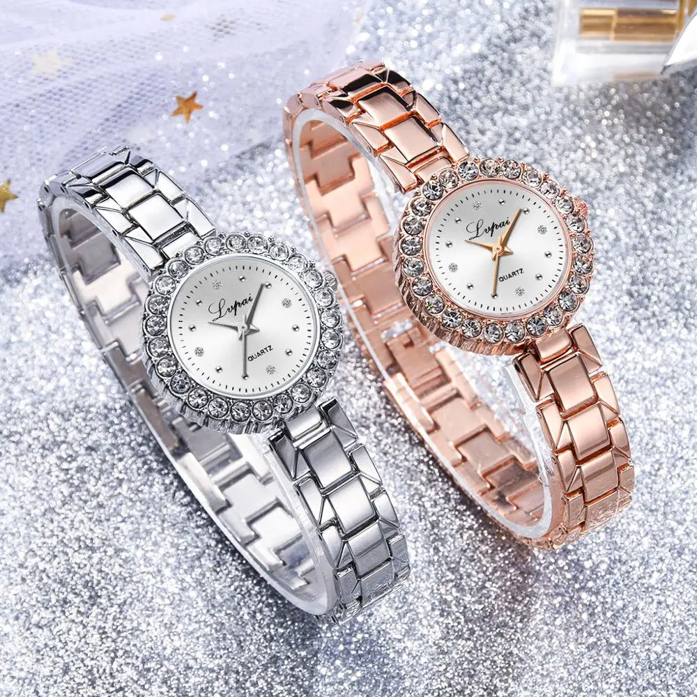 Романтические женские часы с бриллиантами, браслет, набор, Полный Кристалл, серебро, сталь, ремень, часы, женский подарок, браслет, роскошные бриллиантовые зеркальные часы