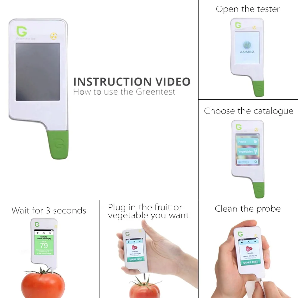 Greentest High Accuracy Read Digital Food Nitrate Tester Meat Fruit Greentest High Accuracy Read Digital Food Nitrate Tester Meat Fruit Vegetable Detection White Health Care In Home Automation Modules From Consumer
