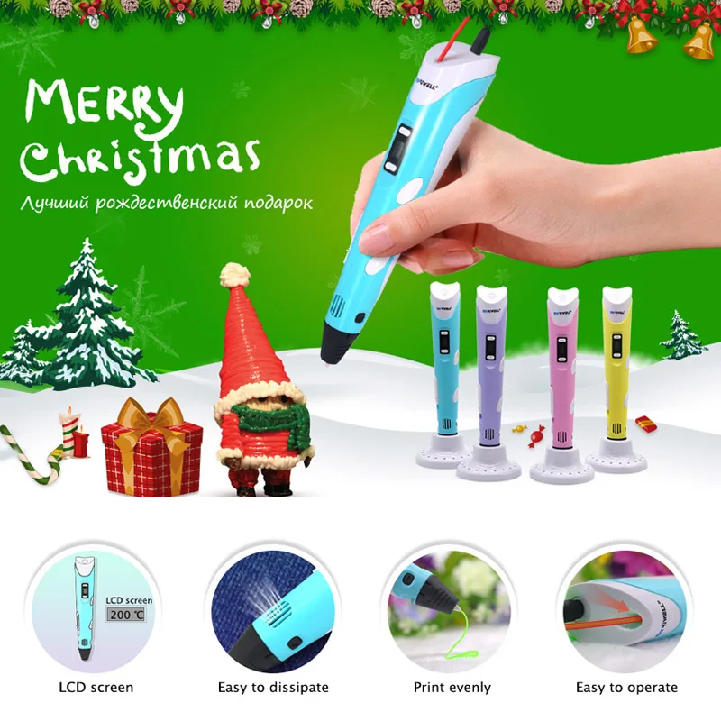 myriwell 3d pen 3d pens,LED display,abs/pla Filament,3 d pen model Smart Best gift of children painting creative