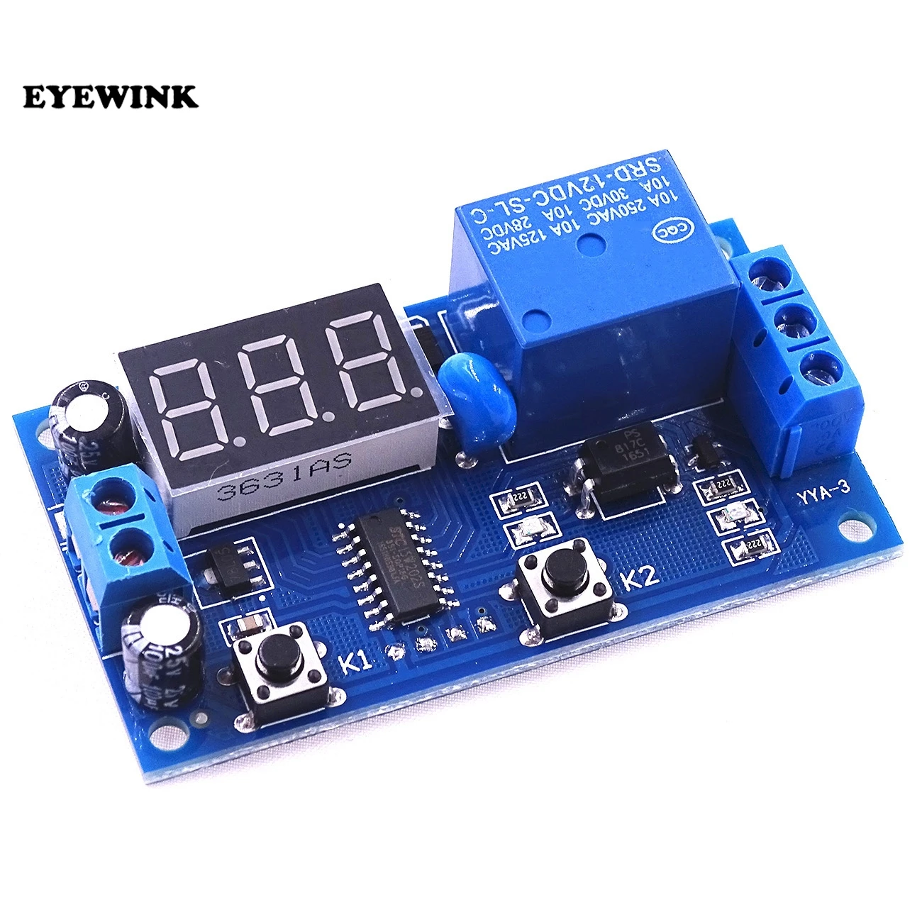 DC 5V 12V 24V 10A Módulo De Relé De Retardo De Tiempo Ajustable 32 Modos LED Digital Regulador Temporizador Interruptor De Control Ciclo De Pulso (color : 24V