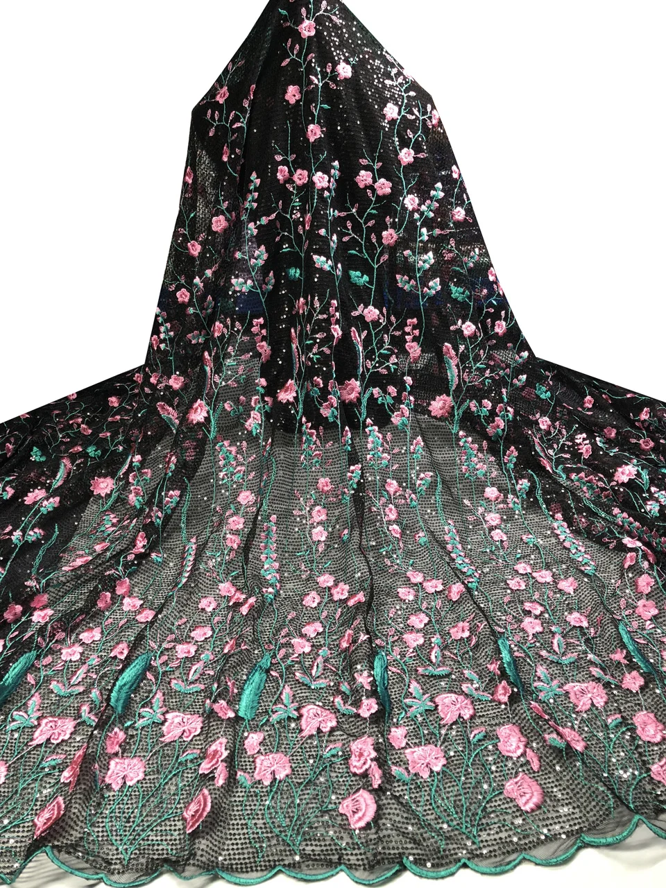 Лидер продаж в африканском стиле Блёстки Кружево Ткань Высокое качество шнур