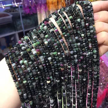 

Small Beads Natural Stoneruby-zoisite 4X6mm 3x5 Abacus beads Section Loose Beads for Jewelry Making