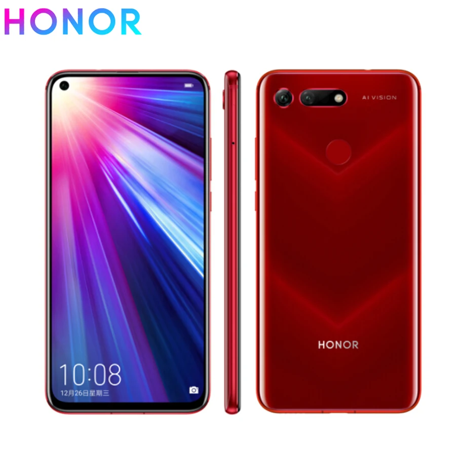 Глобальная версия honor V20 LTE мобильный телефон 6 RAM 128GB ROM 4 &quotKirin 980 OctaCore Andorid 9 Быстрая