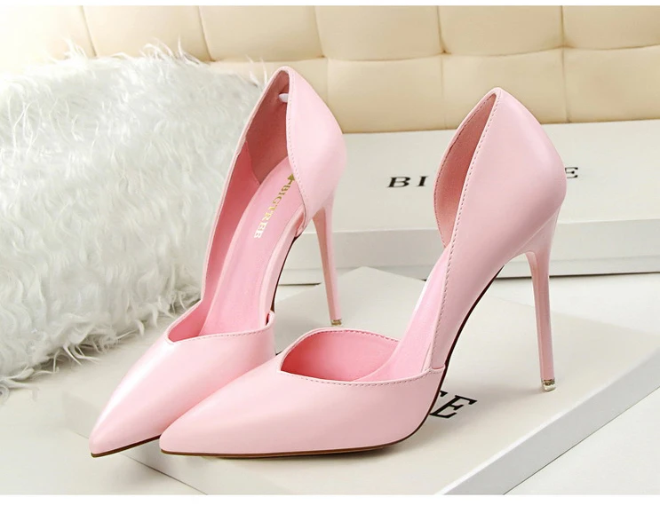 Женские туфли-лодочки; модная пикантная обувь на высоком каблуке; Цвет черный, розовый, желтый; женская обувь на каблуке; Свадебная обувь для невесты; женская обувь с острым носком