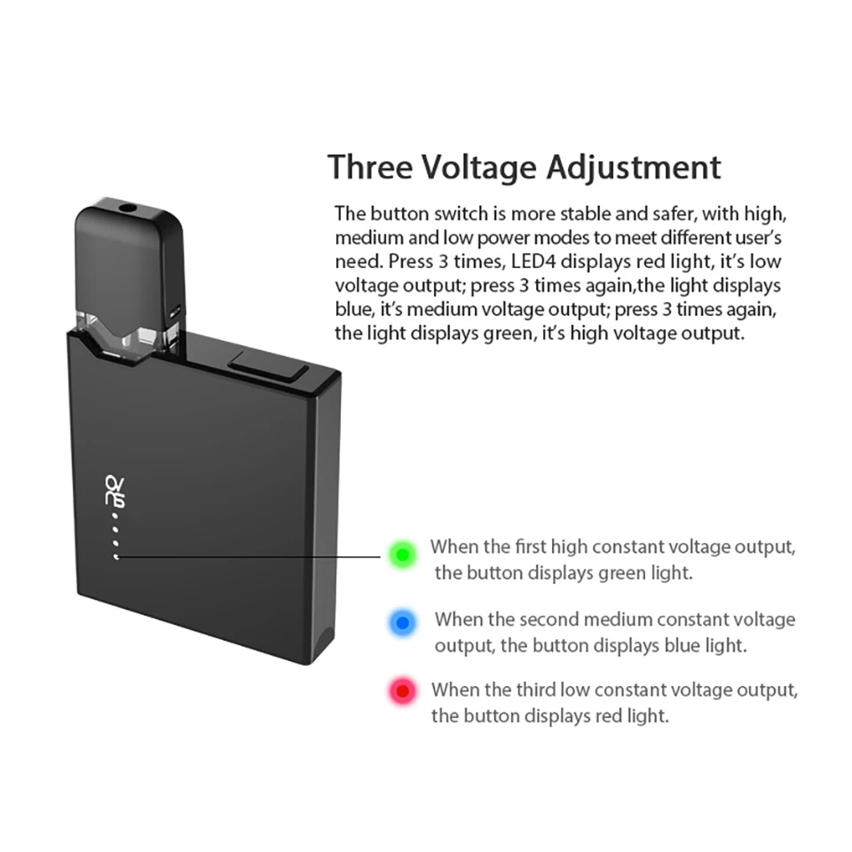 Улучшенный набор Vape OVNS JC01 Pro Pod аккумулятор 400 мАч регулируемое напряжение с