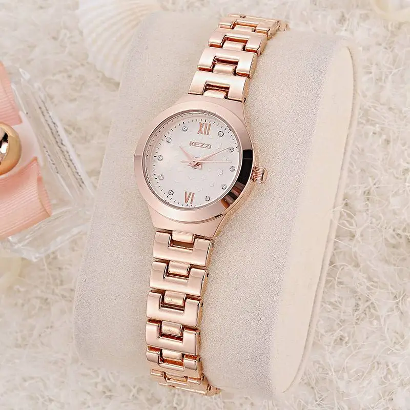 2016 New Arrive Brand KEZZI Relojes Mujer Luxury Ladies Quartz Watch for Women Rhinestones Bracelets Watches