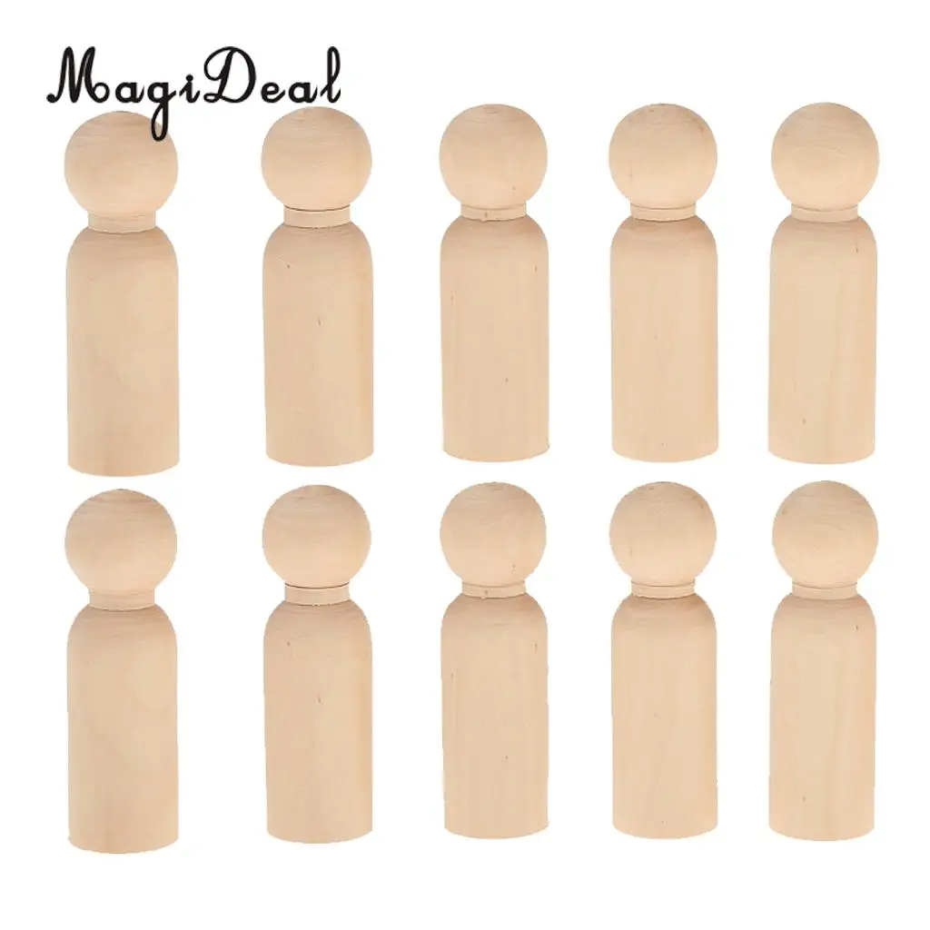 25 Pieces Assorted Blank Wedding Groom Bride Family People Figures Wooden Peg Dolls Crafts DIY Montessori Toys Cake Toppers