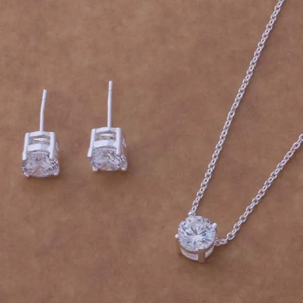 

wholesale High quality silver Fashion jewelry Necklace earrings WT-044