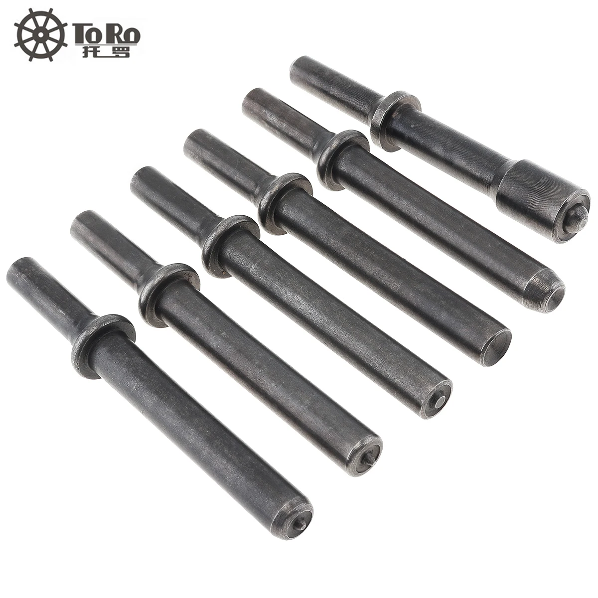 

6pcs/set Hard 45# Steel Solid Air Rivet Impact Head Support Pneumatic Tool for Drilling / Rusting Removal