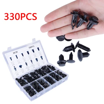 

Dewtreetali 330pcs Car Bumper Fender Rivet Clip Fastener Nylon Mixed Auto Door Panel Fixed Retainer Universal For Honda Toyota