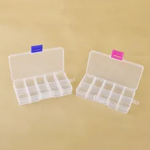 10 Slots Joyería Ajustable Collar Claro Maquillaje Organizador Caja De Almacenamiento de Cosméticos Caso Artesanal Titular Organizador de Maquillaje Herramientas