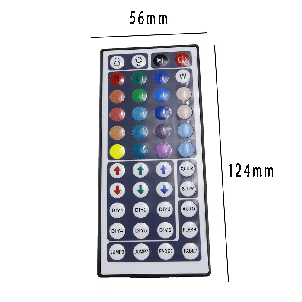 Светодиодный мини контроллер двойной Выход разъемы порта DC12V 44-клавишный пульт регулятор освещенности с дистанционным управлением для 3528 5050 Светодиодные ленты света JQ