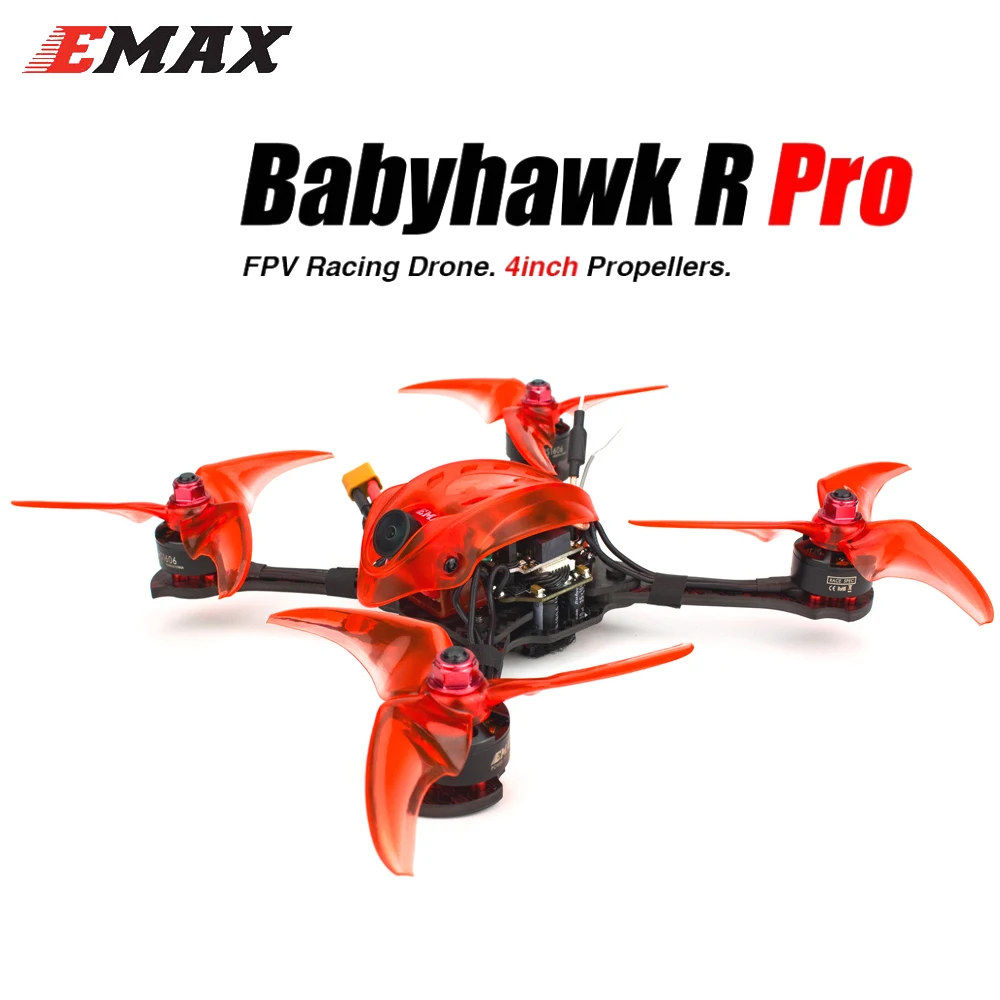 $172.25 Emax Babyhawk Race Pro 4inch FPV RACING DRONE BNF Frsky D8 F4 Mini Magnum III BLHeli32 36s RS