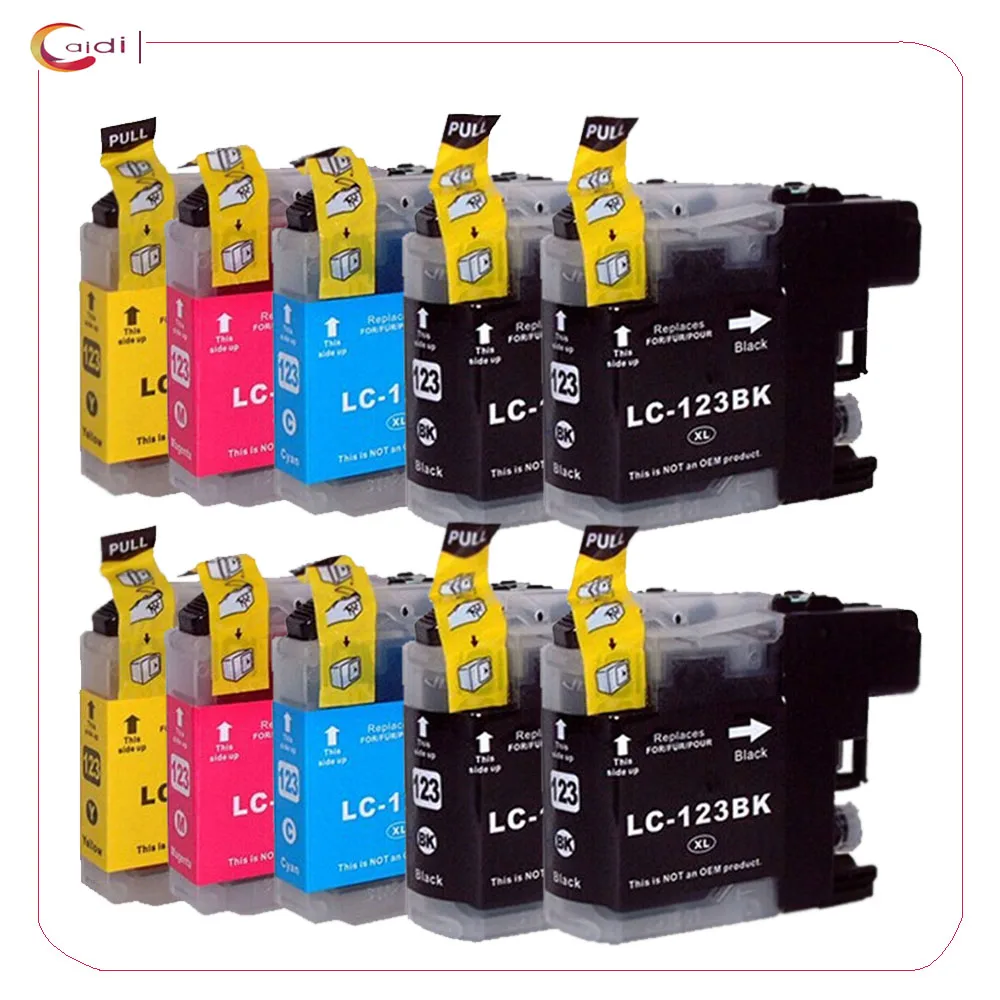 10Pack Ink Cartridges For Brother LC123 Mfc J4510DW MFC J4610DW Printer 
