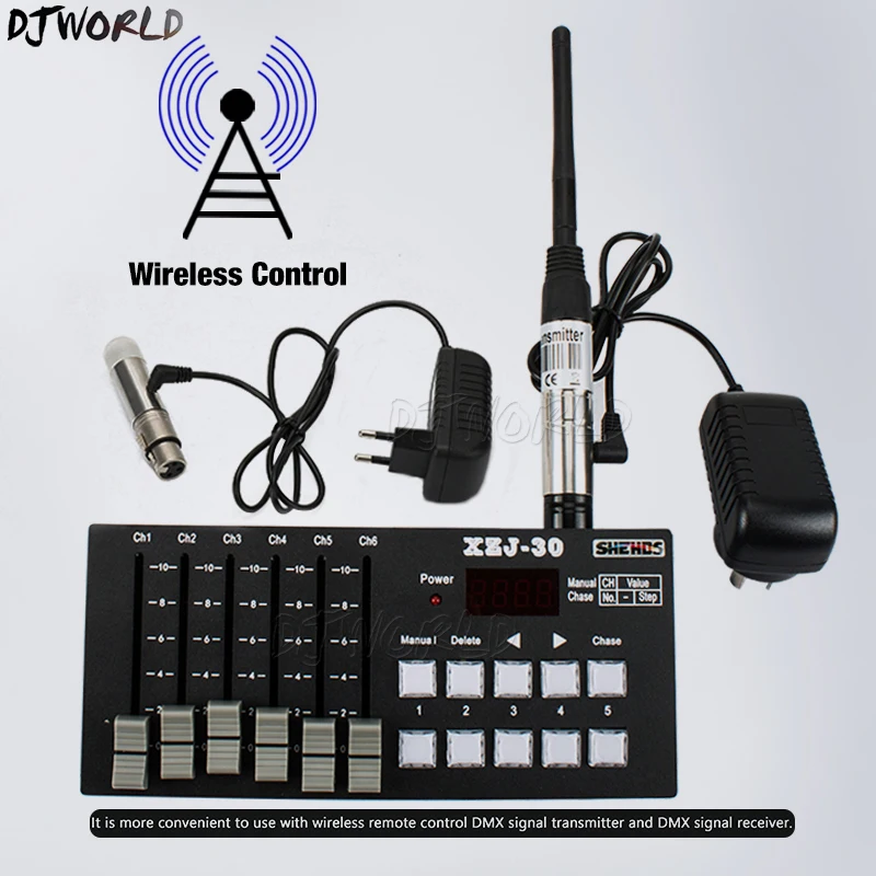 

Wireless Charging DMX Console30 Stage Control Equipment For Dj disco Controller LED Flat Par/Moving Head/Spot Lighting